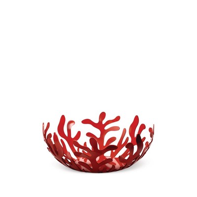 Alessi-Mediterraneo Obstschale aus mit Epoxidharz gefärbtem Stahl, rot